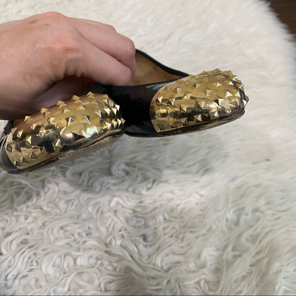 Valentino Rockstar Leather Flats Sz 7 - Picture 5 of 11